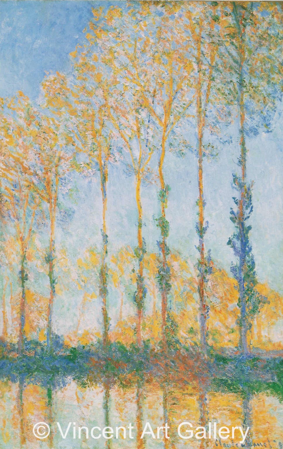 A2793, MONET, Poplars, White and Yellow Effect